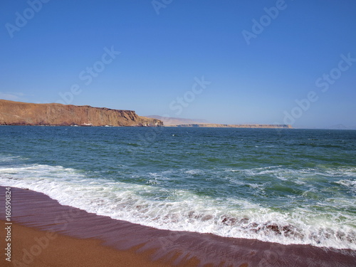 red sand beach