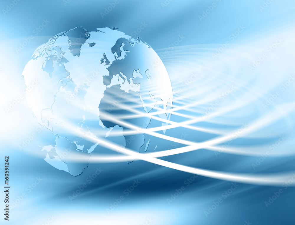 Best Internet Concept of global business. Globe, glowing lines on technological background. Wi-Fi, rays, symbols Internet, 3D illustration Best Internet Concept of global business. Globe, glowing lines on technological background. Wi-Fi, rays, symbols Internet, 3D illustration