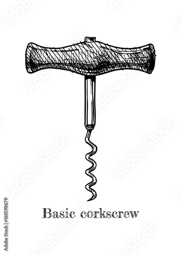 illustration of basic corkscrew