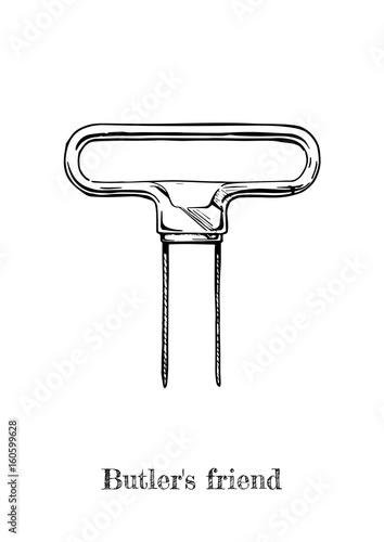 illustration of butler's friend