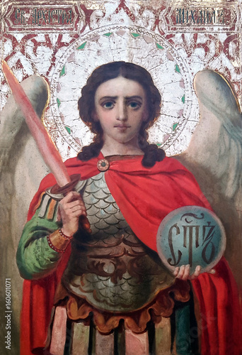 Archangel Saint Michael. Guardian of Paradise. Church iconography