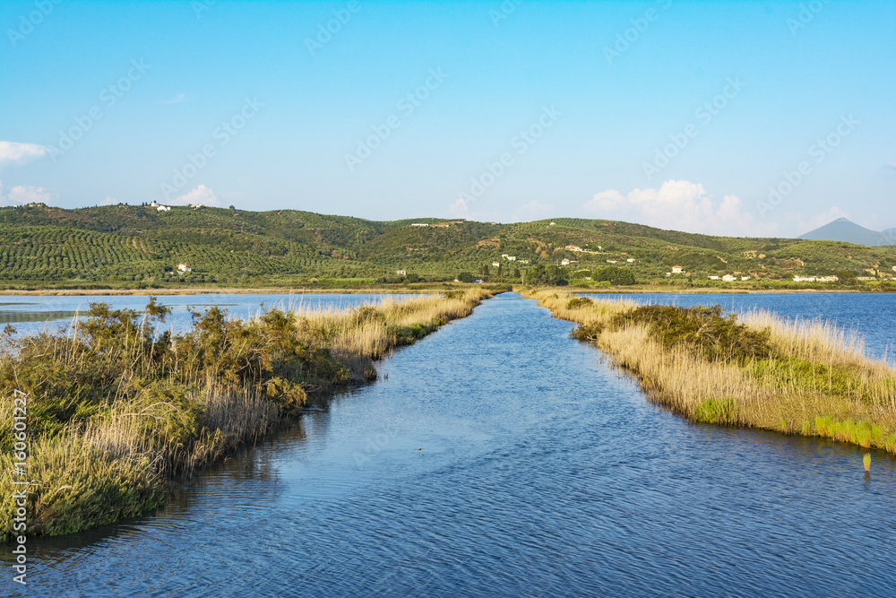 Fototapeta premium Gialova lagoon, Messinia, Greece