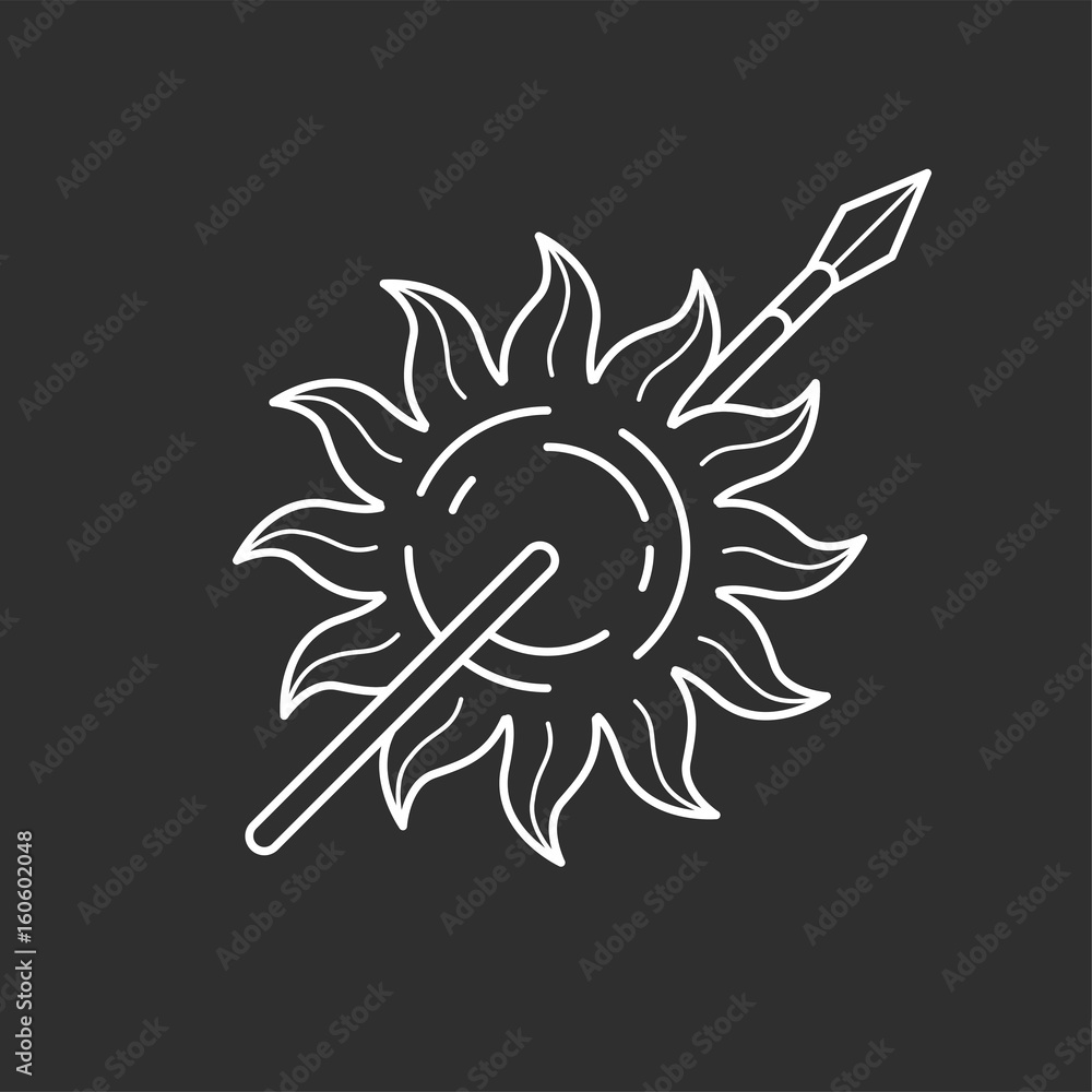 Sun and spear icon Sun and spear icon