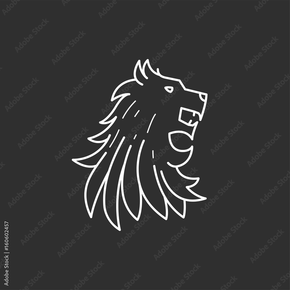 Εκτύπωση καμβά Lion head icon