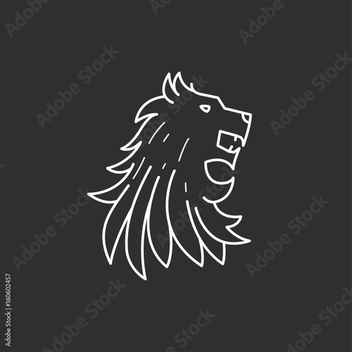 Quadro su tela Lion head icon