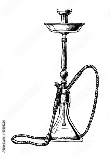 Hookah on white background