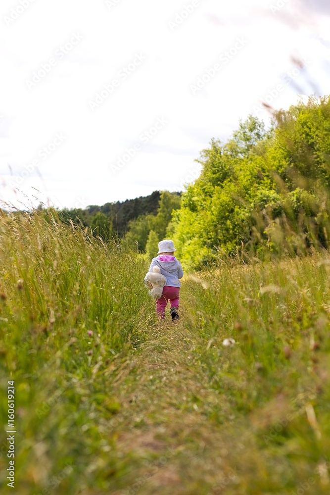 Baby on a meadow