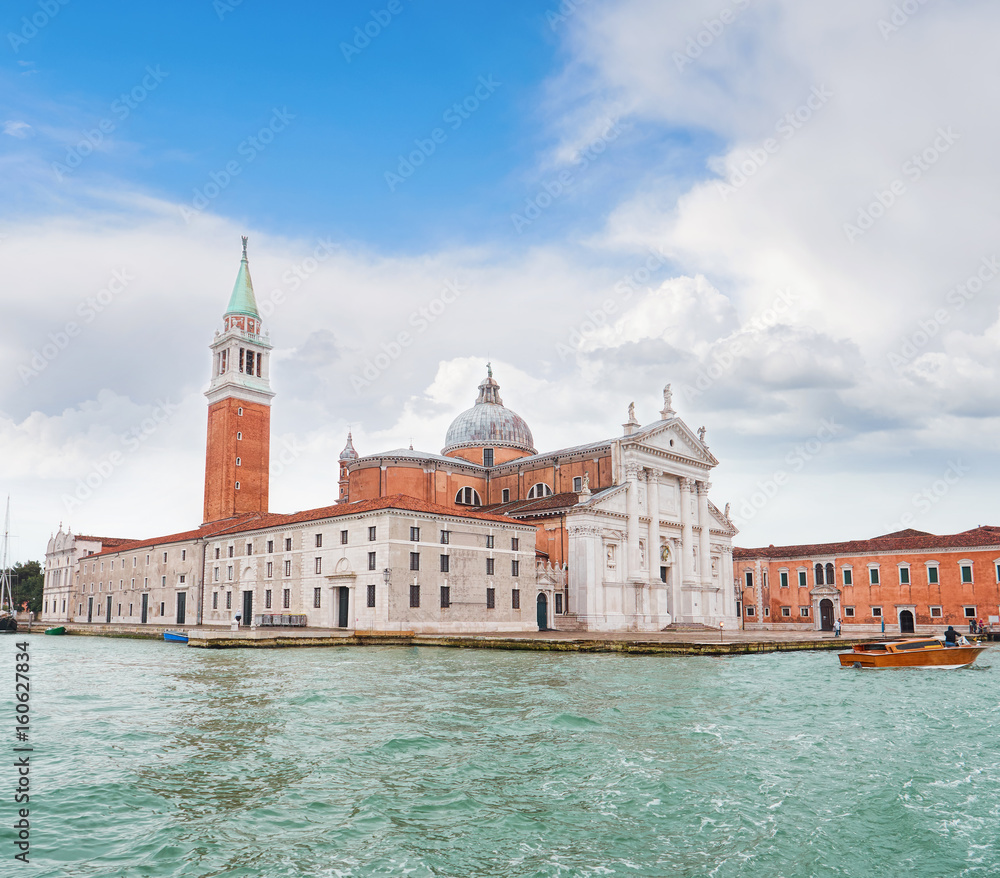 San Giorgio Maggiore island view from water, Venice