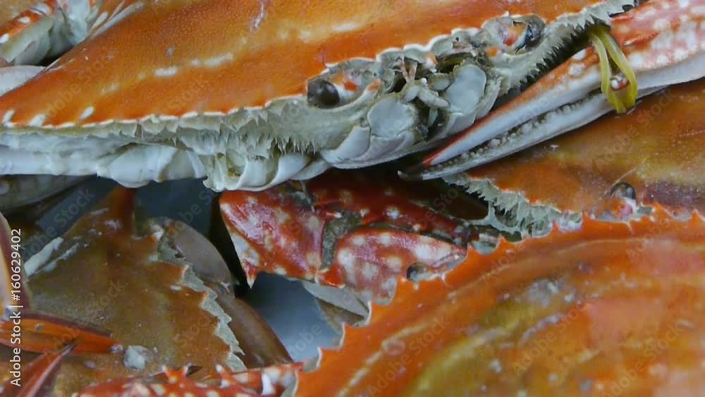 Delicious crab within dial plate.fisheries ice frozen. Delicious crab within dial plate.fisheries ice frozen.