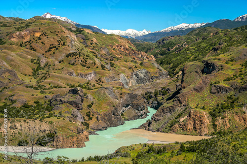 Canvas Print River confluence in Patagonia