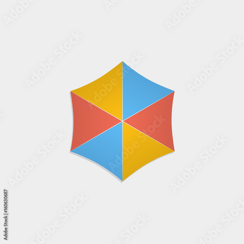 Free Download Beach umbrella icon flat stock vector illustration - GFXLoad