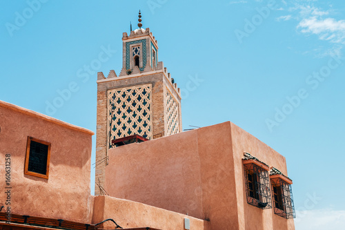 colorful old streets of marrakech medina, morocco