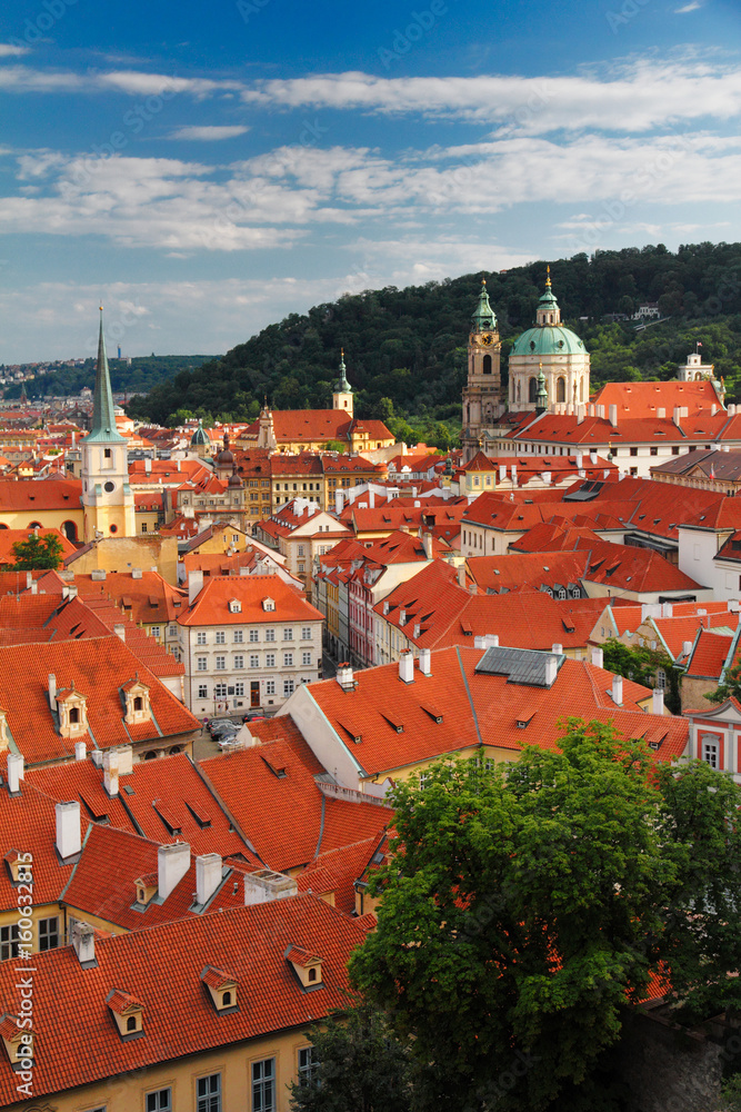 Obraz premium red roofs of Mala Strana, Prague, Czech Republic, Europe
