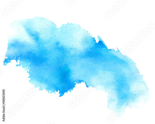 Colorful abstract watercolor texture stain with splashes and spatters. Modern creative watercolor background for trendy design.