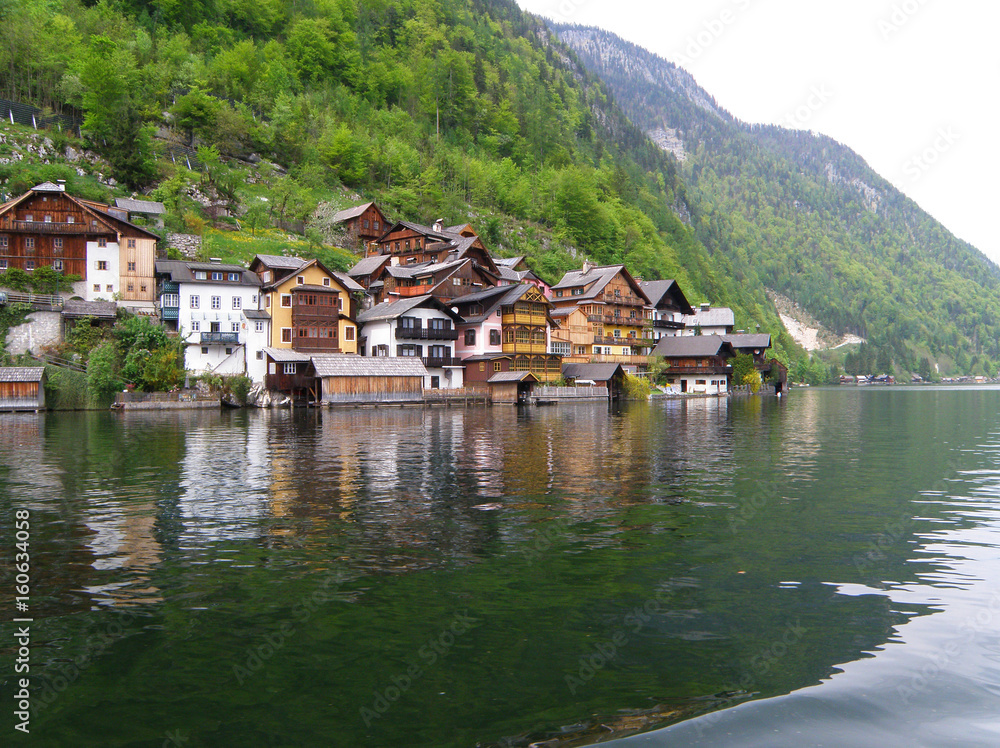 Beautiful Lake Village of Hallstatt, Salzkammergut, Austria Beautiful Lake Village of Hallstatt, Salzkammergut, Austria