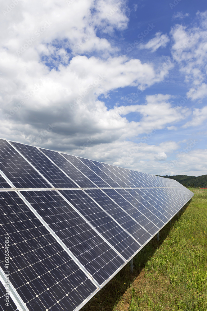 Solar Power Station on the summer Meadow Solar Power Station on the summer Meadow
