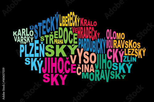 Regions of the Czech Republic Word Cloud