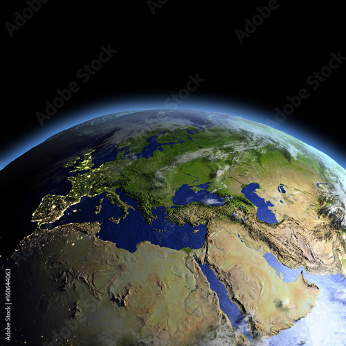 EMEA region from space