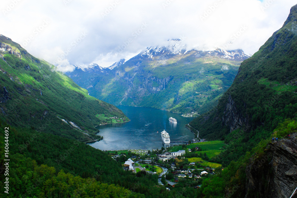 Deep in a Fjord in Norway, a beautiful town called Geiranger.