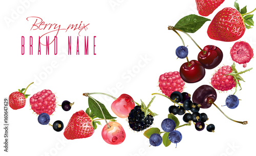 Berry mix falling banner