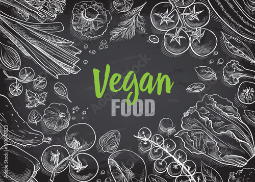 collection of vegetables hand-drawn vector illustration