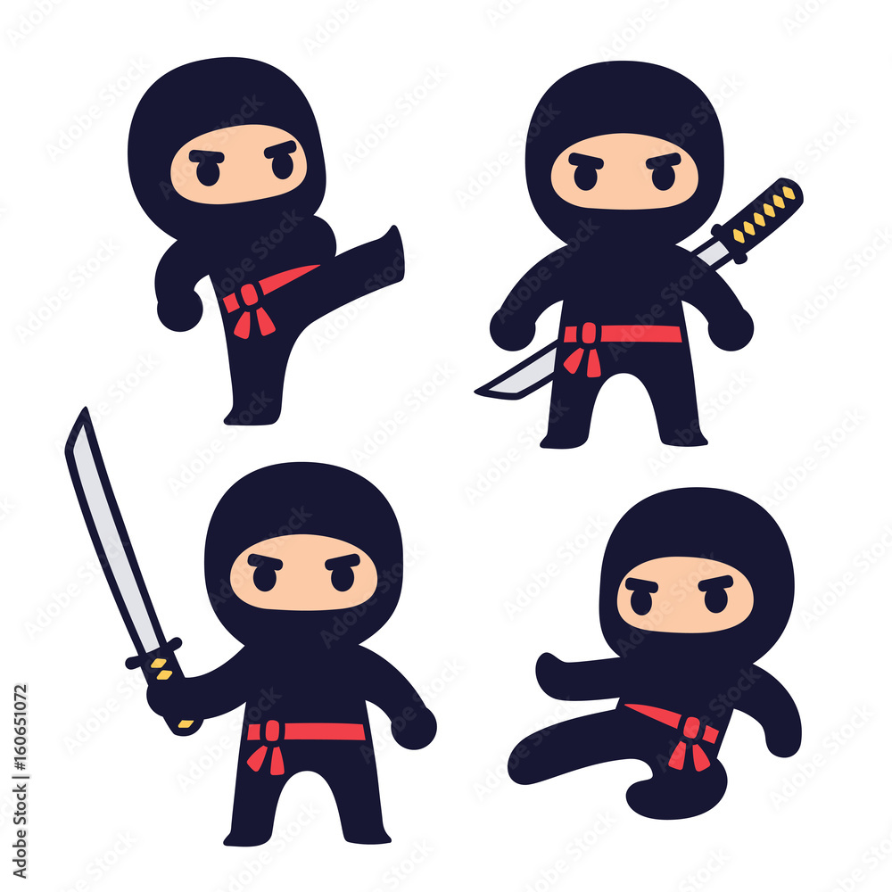 Cute ninja clipart