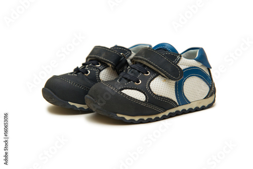 Baby shoes isolated on the white background