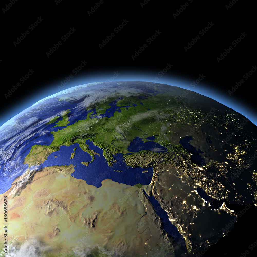 EMEA region from space