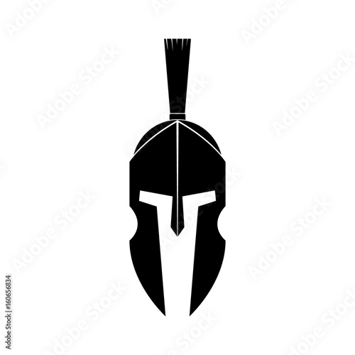 Spartan helmet design. Vector.