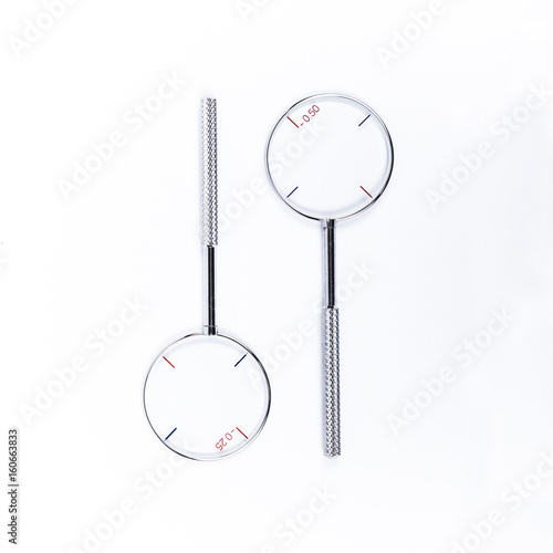 Optical Instrument - Pair cross cylinder used in cross cylinder examination for the final fine-tuning of the axis and strength of astigmatism