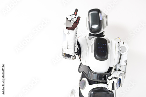 Konstfotografi Robot is working with unseen touchscreen