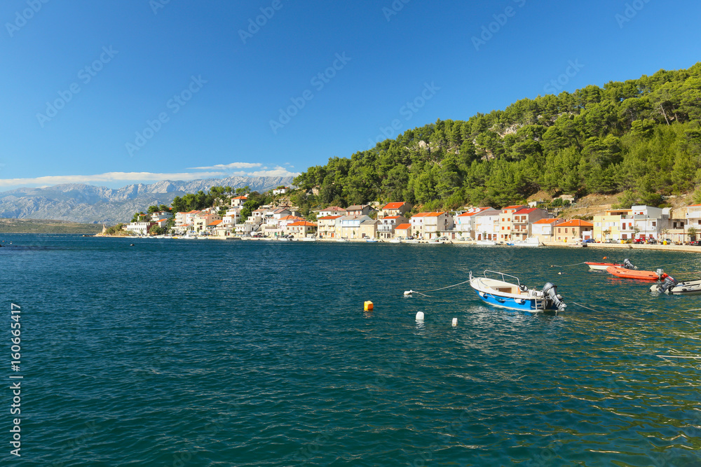 View of the coast of Novigrad, Dalmatia, Croatia