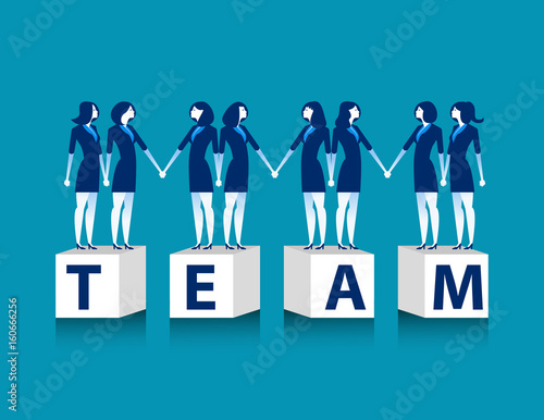 Join hands. Business team. Concept business vector illustration. photo