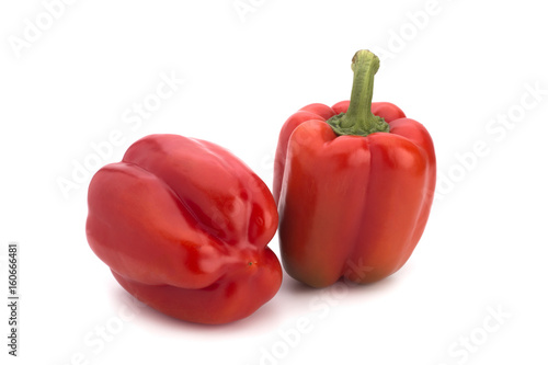 Red sweet pepper on a white background