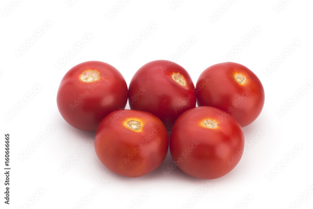Red tomatoes isolated on white background Red tomatoes isolated on white background