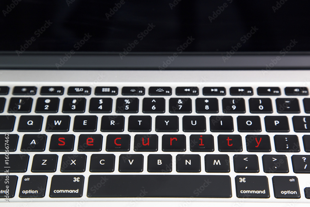 Computer keyboard keys displaying the word secure, computer security Computer keyboard keys displaying the word secure, computer security