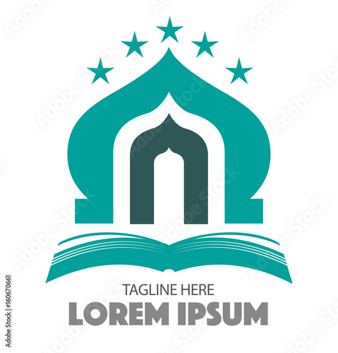 Vector abstract, islamic school logo or symbol