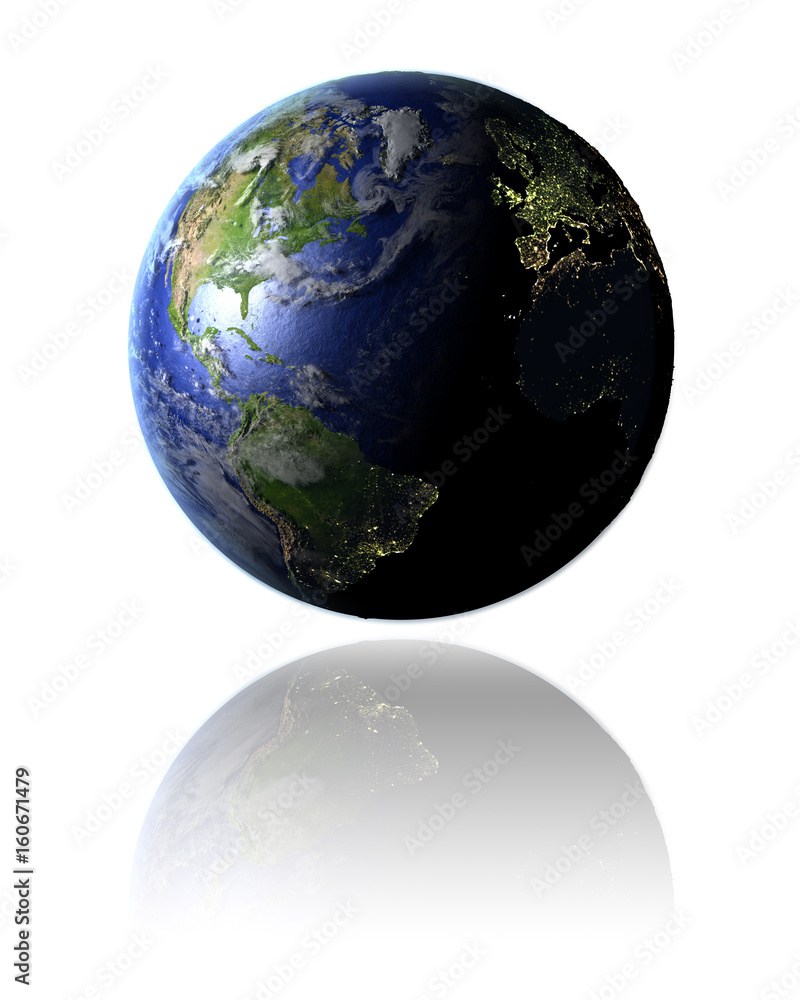 Fototapeta premium Northern Hemisphere on globe