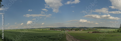 Panorama view for Trebetice village photo