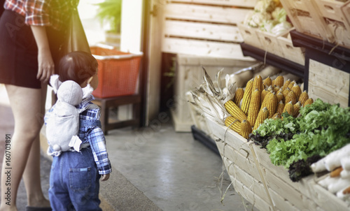 kids market vegetables farm