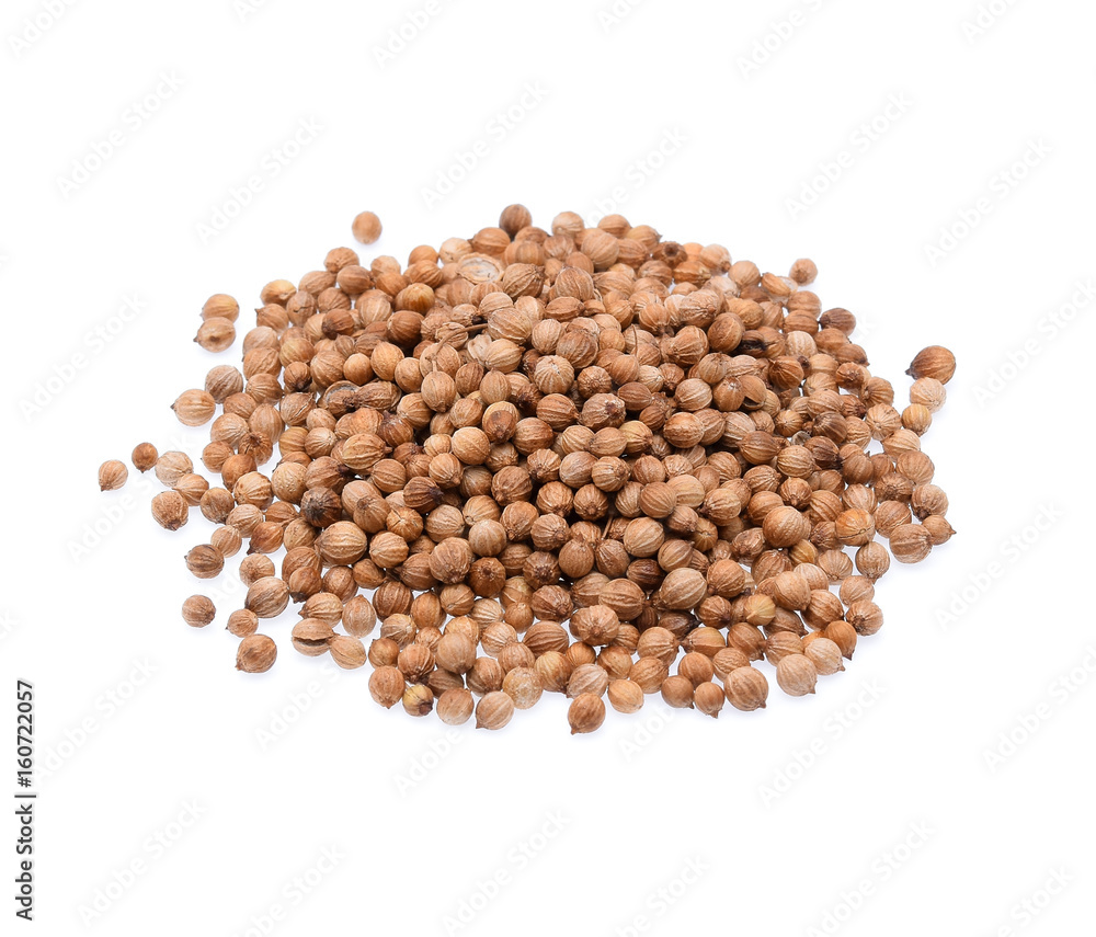 Coriander seeds isolated on white background. Coriander seeds isolated on white background.