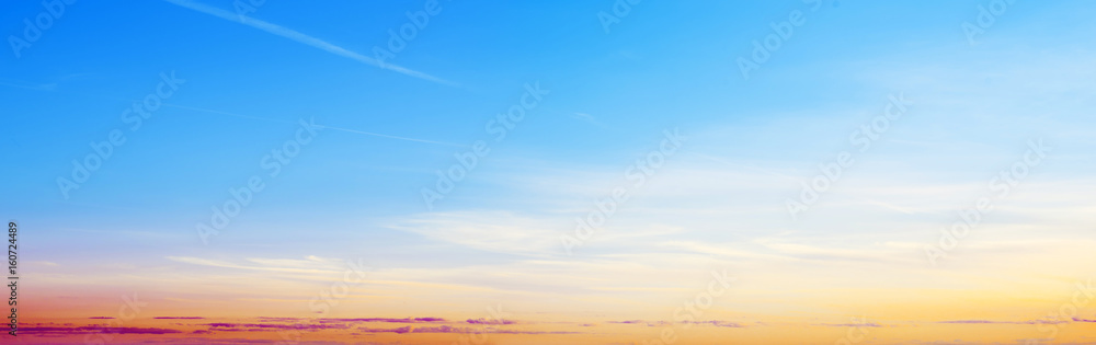 Sky clouds summer panorama