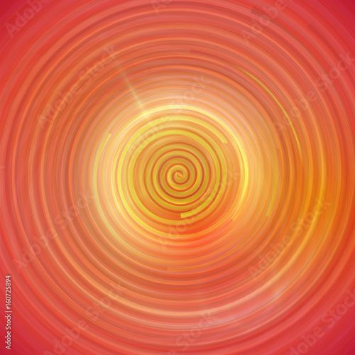 Colorful orange swirling cyclone background with space for text in center for abstract design concept