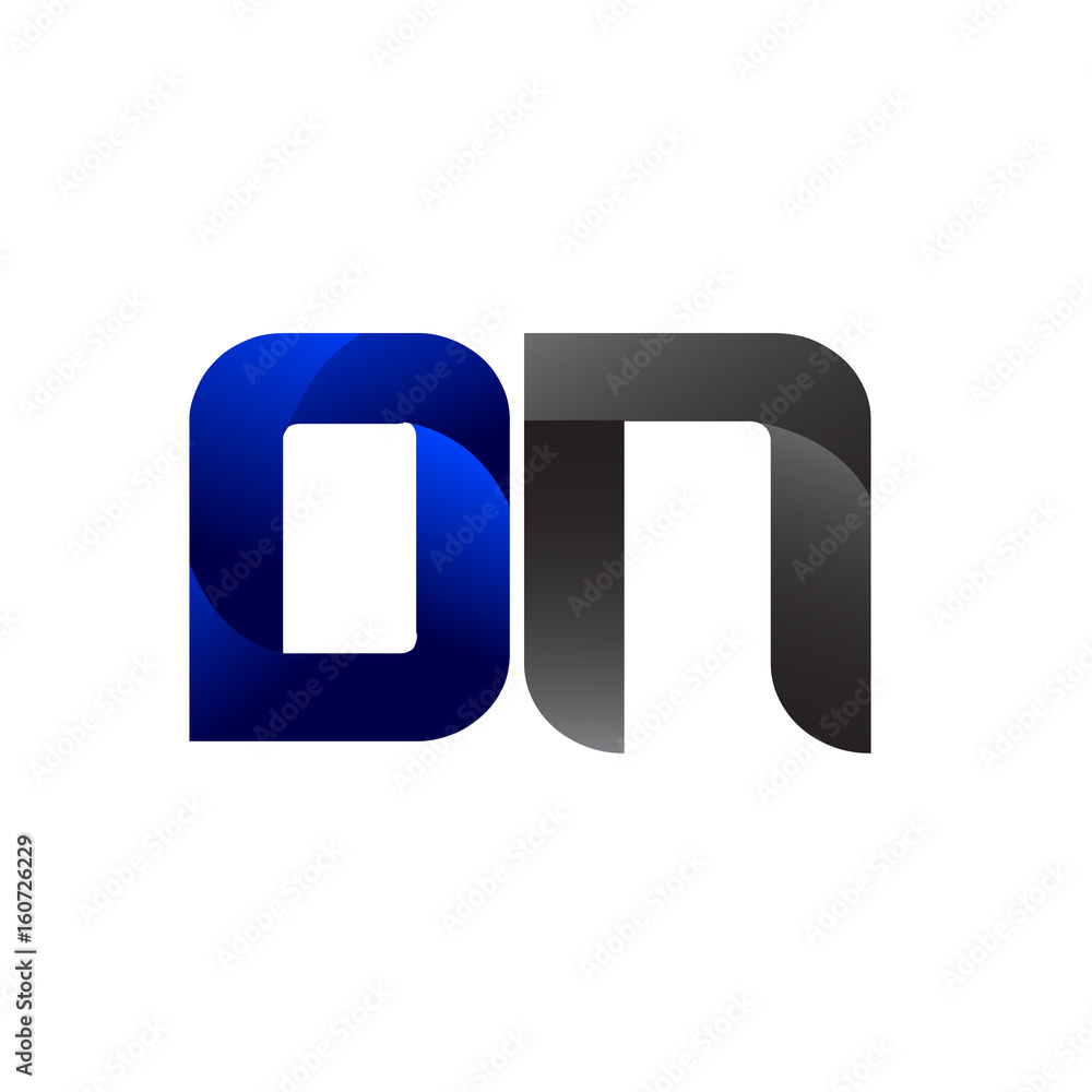 Modern Simple Initial Logo Vector Blue Grey DN Modern Simple Initial Logo Vector Blue Grey DN