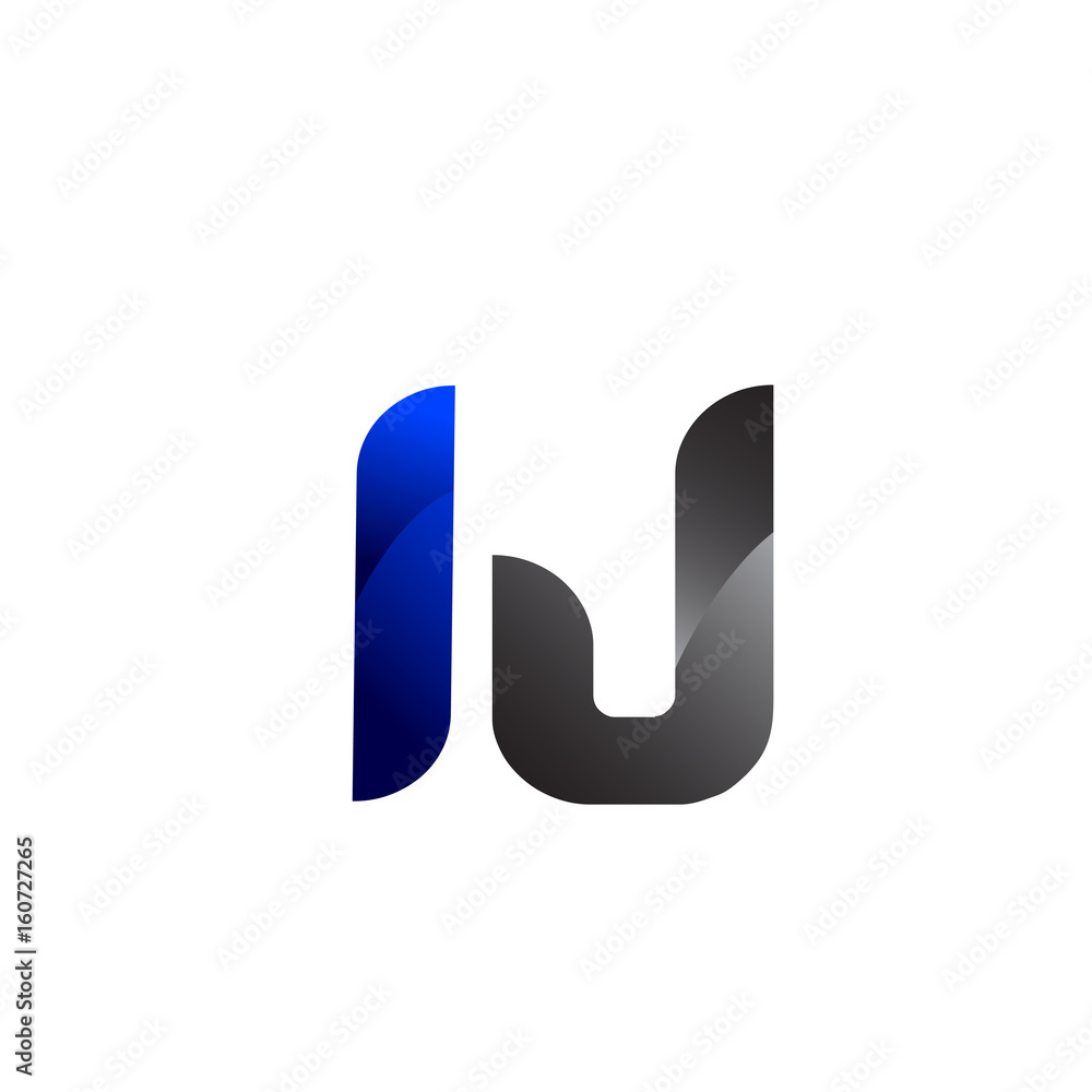 Modern Simple Initial Logo Vector Blue Grey IJ Modern Simple Initial Logo Vector Blue Grey IJ