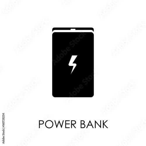 Power bank icon symbol flat style vector illustration
