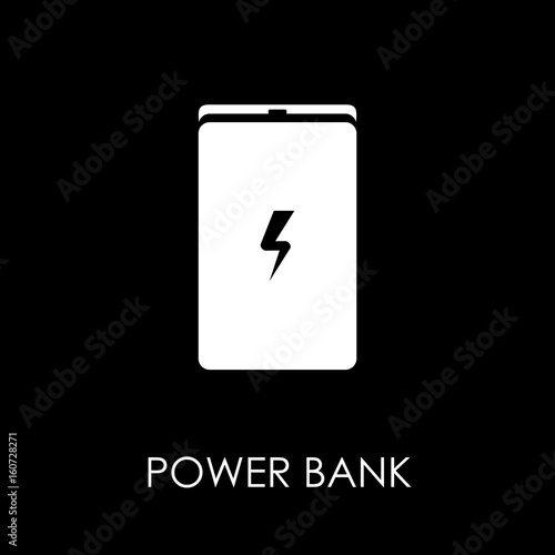 Power bank icon symbol flat style vector illustration