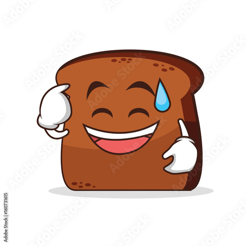 Sweat smile bread cartoon character