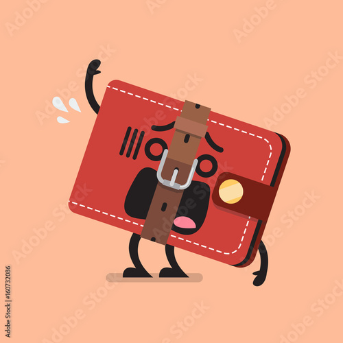 Funny wallet with a tight belt