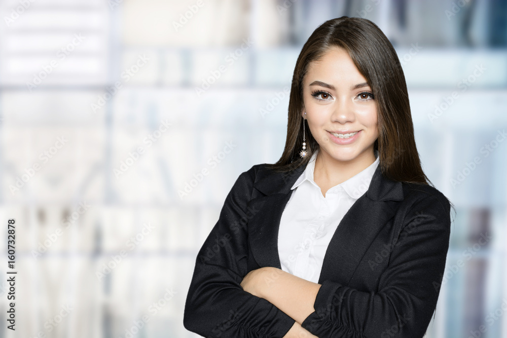 Hispanic Businesswoman Working Hispanic Businesswoman Working